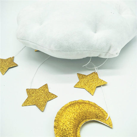 Soft Moon Cloud and Stars Baby Nursery Boy or Girl Hanging Mobile Kids Decor