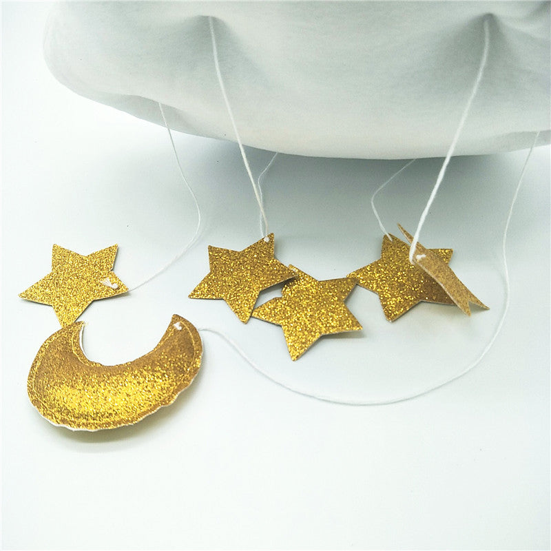Soft Moon Cloud and Stars Baby Nursery Boy or Girl Hanging Mobile Kids Decor