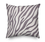 Animal Pattern Embroidery Cushion Cover  - Grey and White Zebra