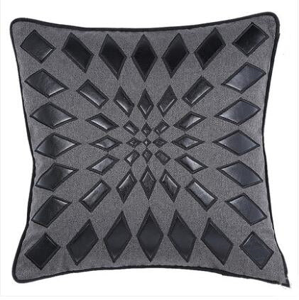 Midnight Faux Leather Pillow Covers