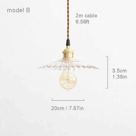 Petunia Glass Mid Century Pendant Light