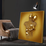 Modern Love in Gold Canvas Print