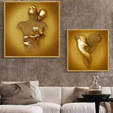 Modern Love in Gold Canvas Print