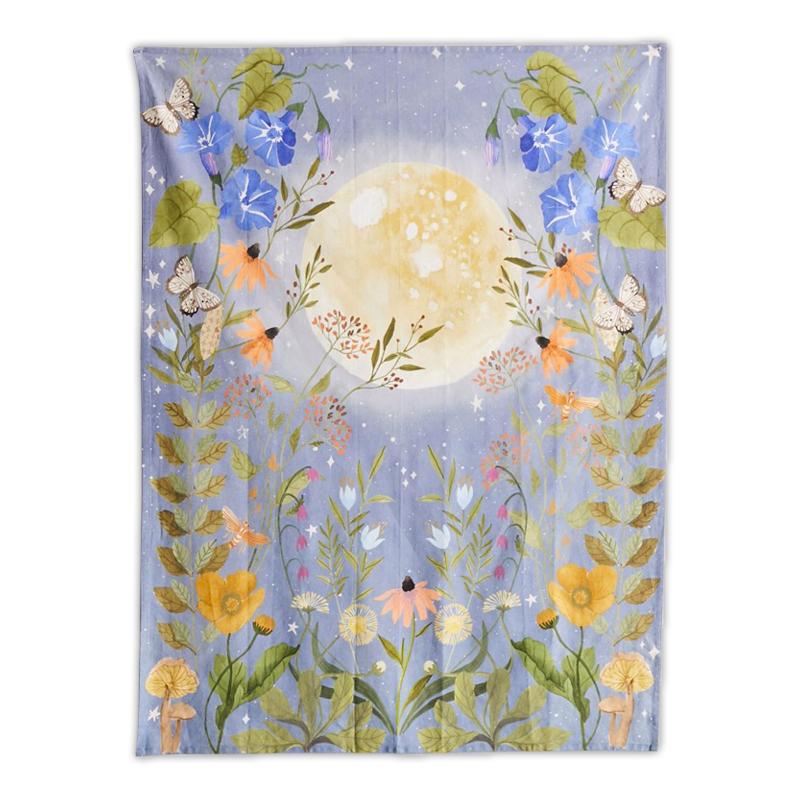 Moon Flowers Tapestry