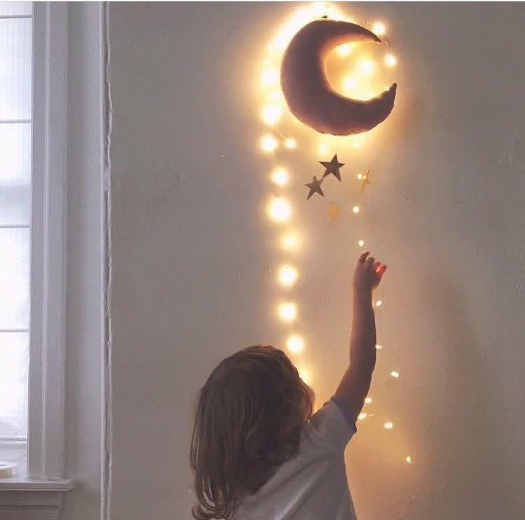 Baby Mobile Moon and Stars Soft Toys Nursery Kids Room Decor