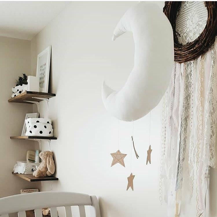 Baby Mobile Moon and Stars Soft Toys Nursery Kids Room Decor