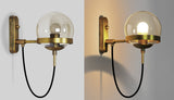 Dexter glass orb wall light