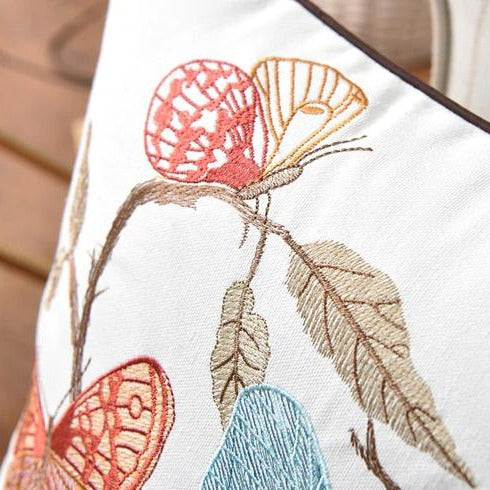 Papillon Embroidered Pillow Covers