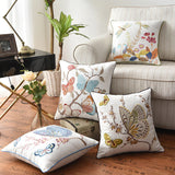 Papillon Embroidered Pillow Covers