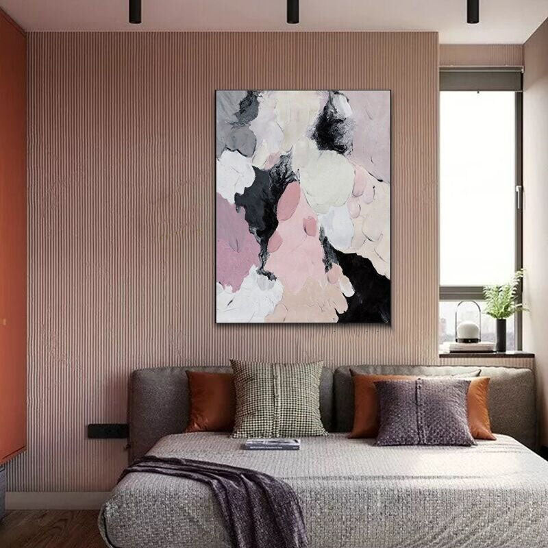 Pink Nebula Hand Painted Canvas