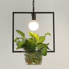 Hanging Plant Box Frame Pendant Light