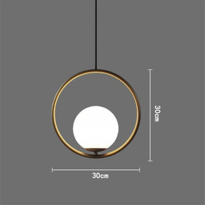 Yuan - Nordic Led Glass Ball Pendant Light