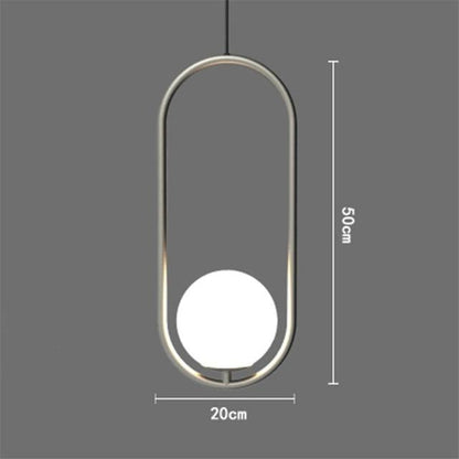Yuan - Nordic Led Glass Ball Pendant Light