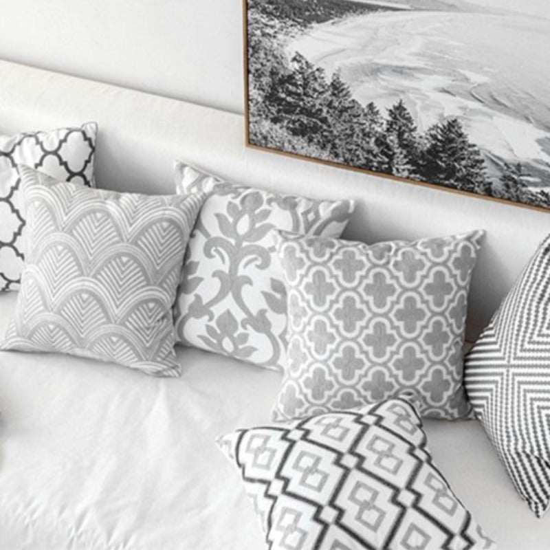 The Morning Fog Embroidered Pillow Cover Collection