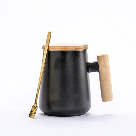 Mandara Coffee Mug with Wooden Handle