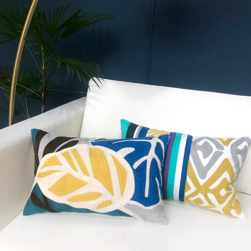 Jaune Leaf Pillow Covers