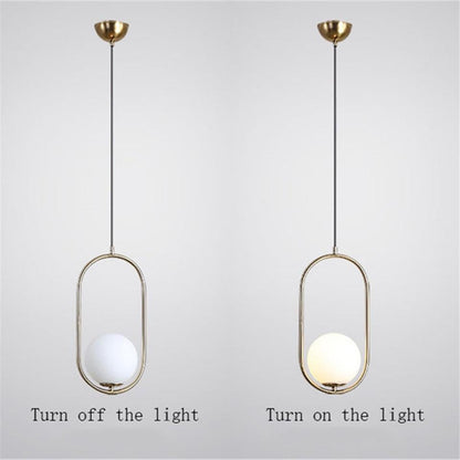 Yuan - Nordic Led Glass Ball Pendant Light
