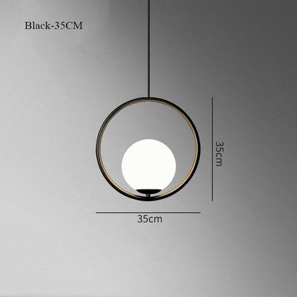 Yuan - Nordic Led Glass Ball Pendant Light