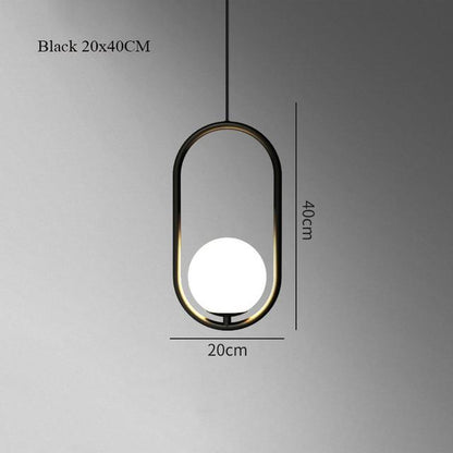 Yuan - Nordic Led Glass Ball Pendant Light