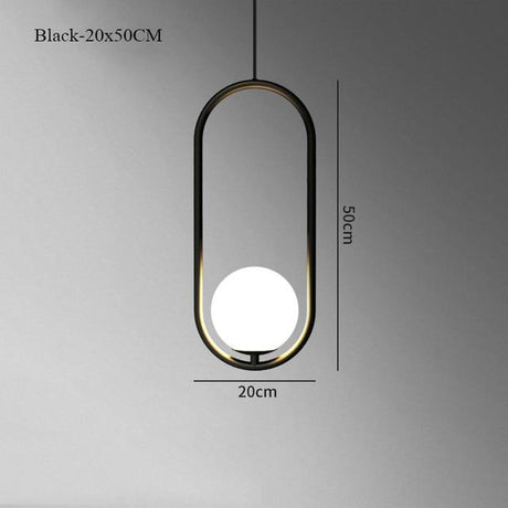 Yuan - Nordic Led Glass Ball Pendant Light