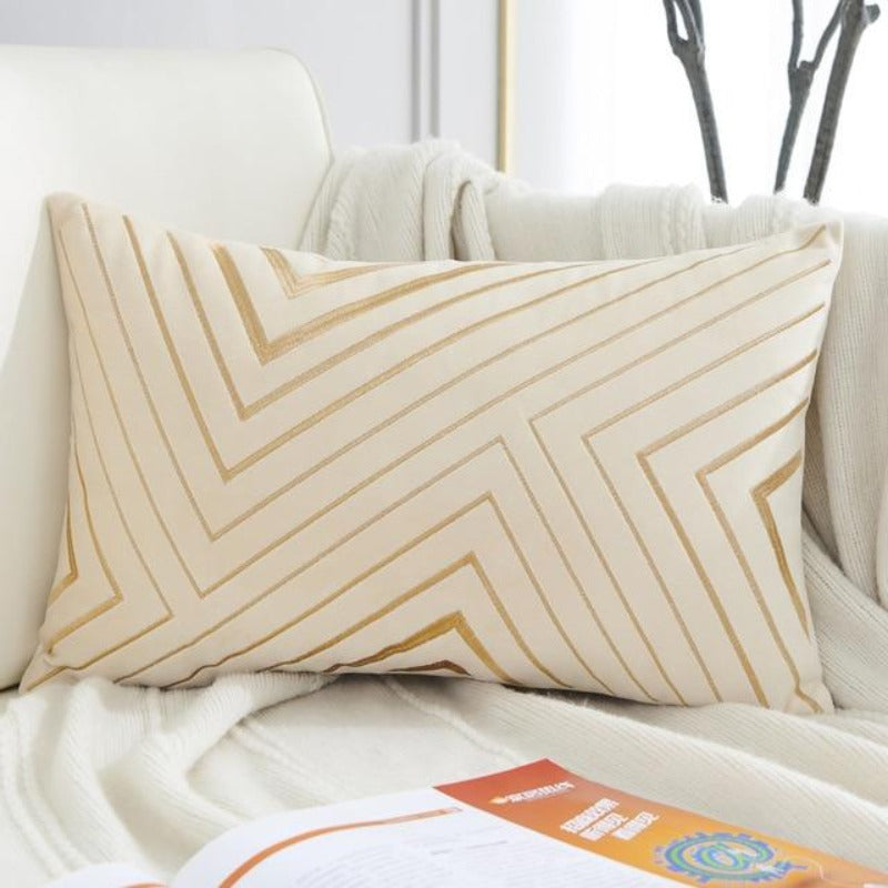 The Gilded Luxury Velvet Lumbar Pillow Cover
