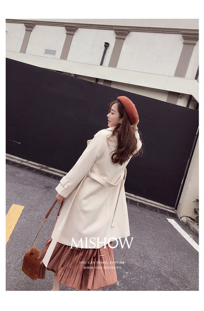 woolen Mid-Long temperament woolen coat