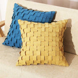 Criss Cross Faux Suede Pillow Cover