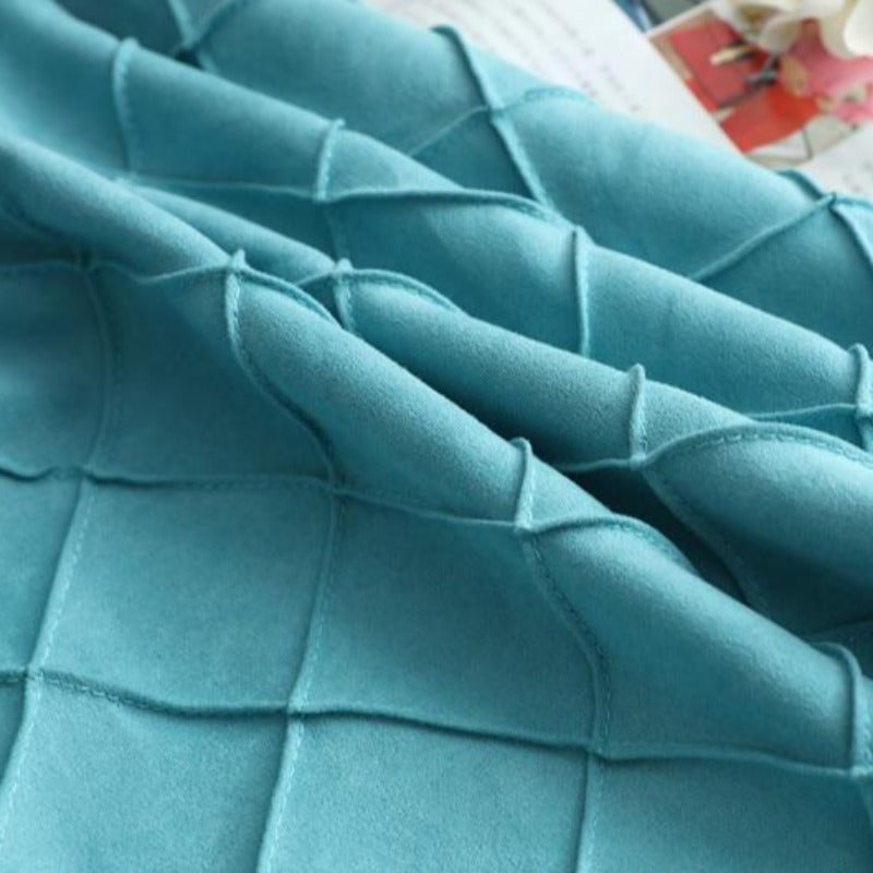 The Pin-Tucked Trellis Pillow Cover