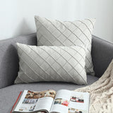 The Pin-Tucked Trellis Pillow Cover