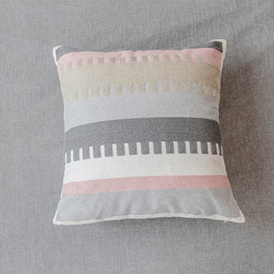 Toci Pink and Gray Pillow Covers