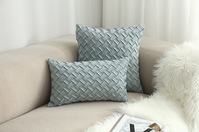 Wilton Weaved Faux Suede Pillow Covers