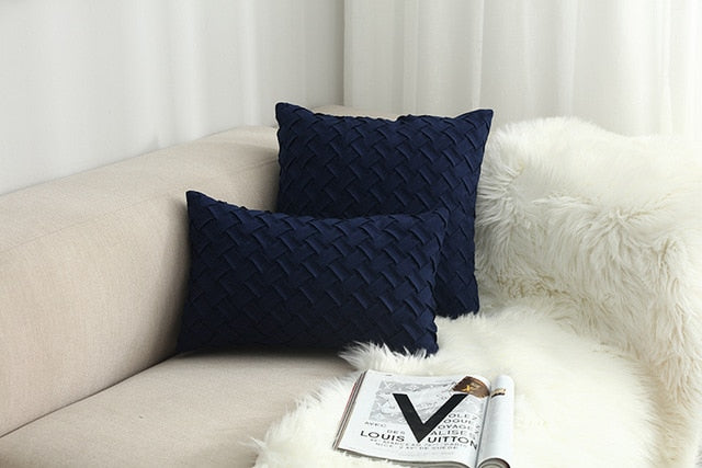 Wilton Weaved Faux Suede Pillow Covers