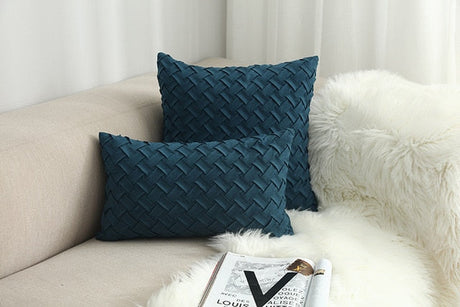 Wilton Weaved Faux Suede Pillow Covers