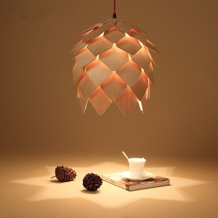 Modern Art Oak Pine Cone Pendant Lights