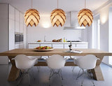 Modern Art Oak Pine Cone Pendant Lights