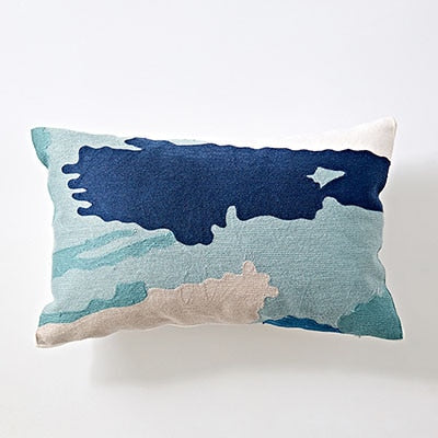 Sea and Sky Abstract Pillow Cover