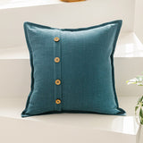 The Buttoned-Up Linen Pillow Cover