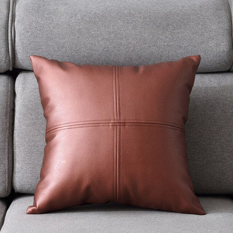 Dexter Faux Leather Pillow Cover