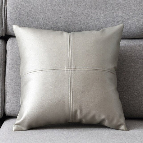 Dexter Faux Leather Pillow Cover