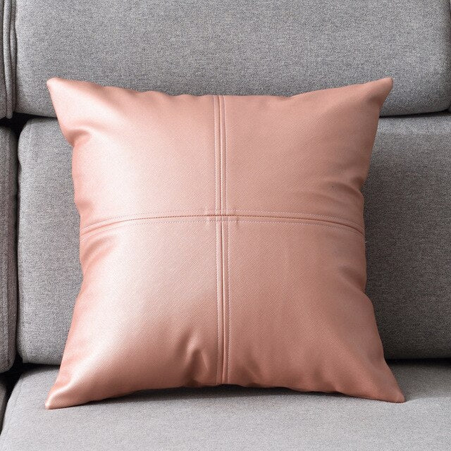 Dexter Faux Leather Pillow Cover