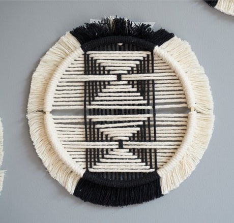 Circular in Black Macrame Discs