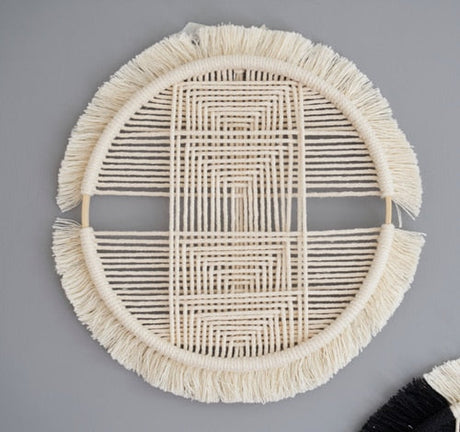 Circular in Black Macrame Discs