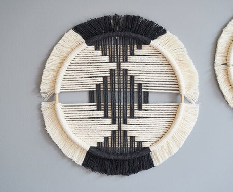 Circular in Black Macrame Discs