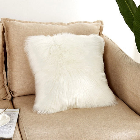 Polly Luxury Faux Fur Pillow Cover