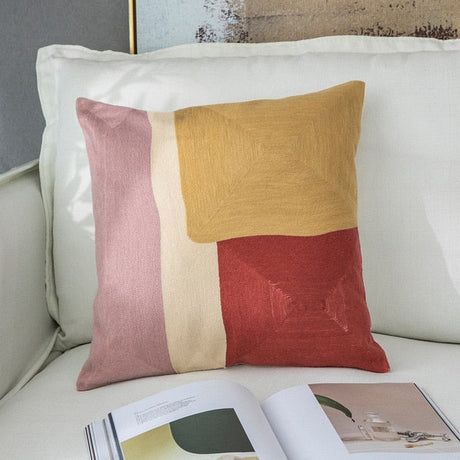 Floating Block Abstract Pillow Cover