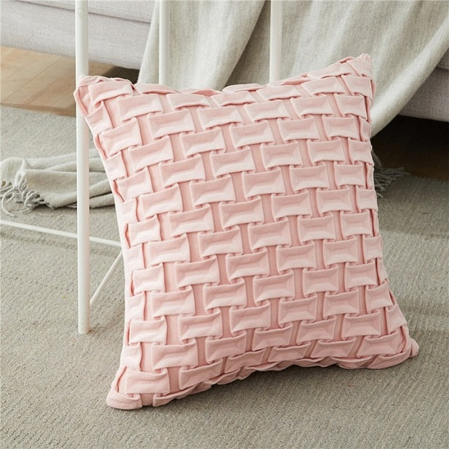 Technique Horizontal Grid Pillow Cover