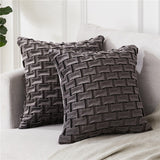 Technique Horizontal Grid Pillow Cover