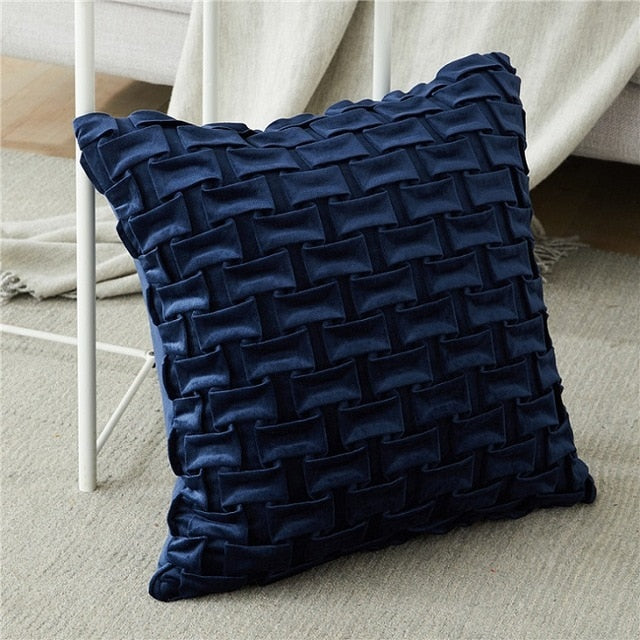 Technique Horizontal Grid Pillow Cover