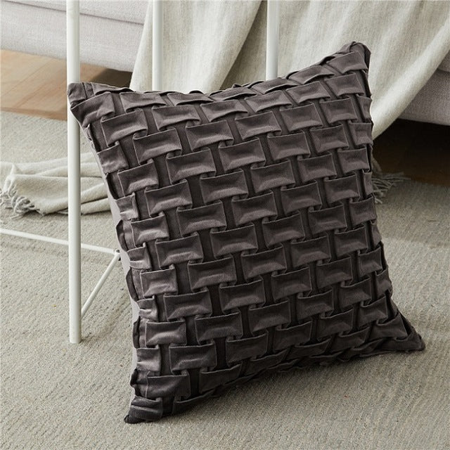 Technique Horizontal Grid Pillow Cover