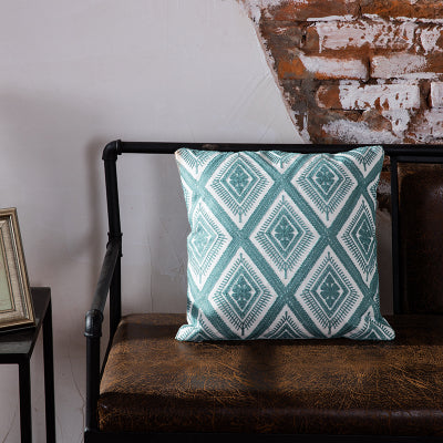 Seafoam Blue Geometric Pillow Covers